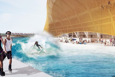 A design for the forthcoming Washington Redskins stadium. (Bjarke Ingels Group)