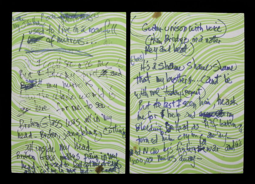 Jimi Hendrix Handwritten Lyric Sheets