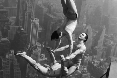 Acrobats Perform on Empire State Building