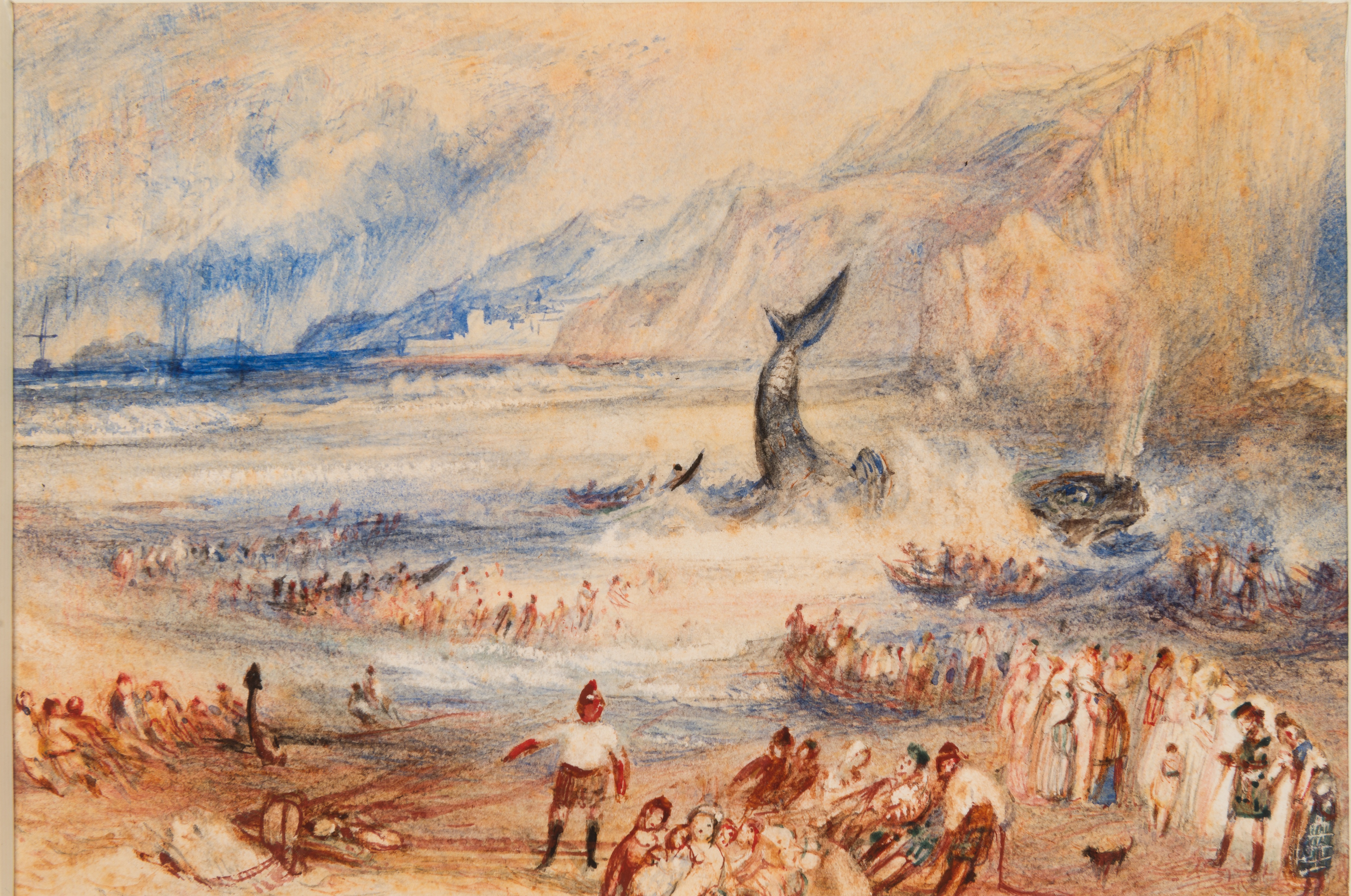 "The Whale on Shore," watercolor on paper, 1837 (Courtesy of The Met)