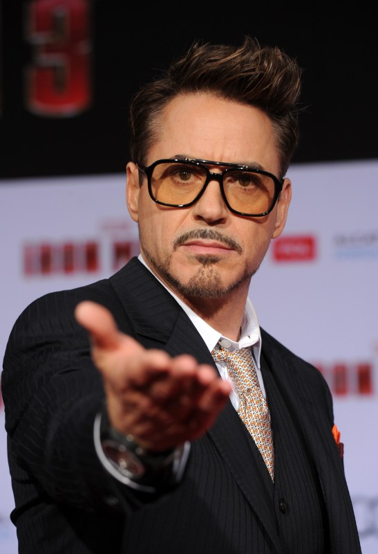 HOLLYWOOD, CA - APRIL 24:  Actor Robert Downey Jr. arrives at the premiere of Walt Disney Pictures' "Iron Man 3" at the El Capitan Theatre on April 24, 2013 in Hollywood, California.  (Photo by Kevin Winter/Getty Images)

https://www.youtube.com/watch?v=t0gkzLHONXk&feature=youtu.be