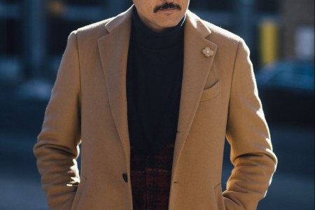 NEW YORK, NY - FEBRUARY 03:  Fabrizio Oriani wears a Lardini total look including a camel coat with a Borsalino hat during New York Fashion Week: Men's Fall/Winter 2016 on February 3, 2016 in New York City.  (Photo by Melodie Jeng/Getty Images)
