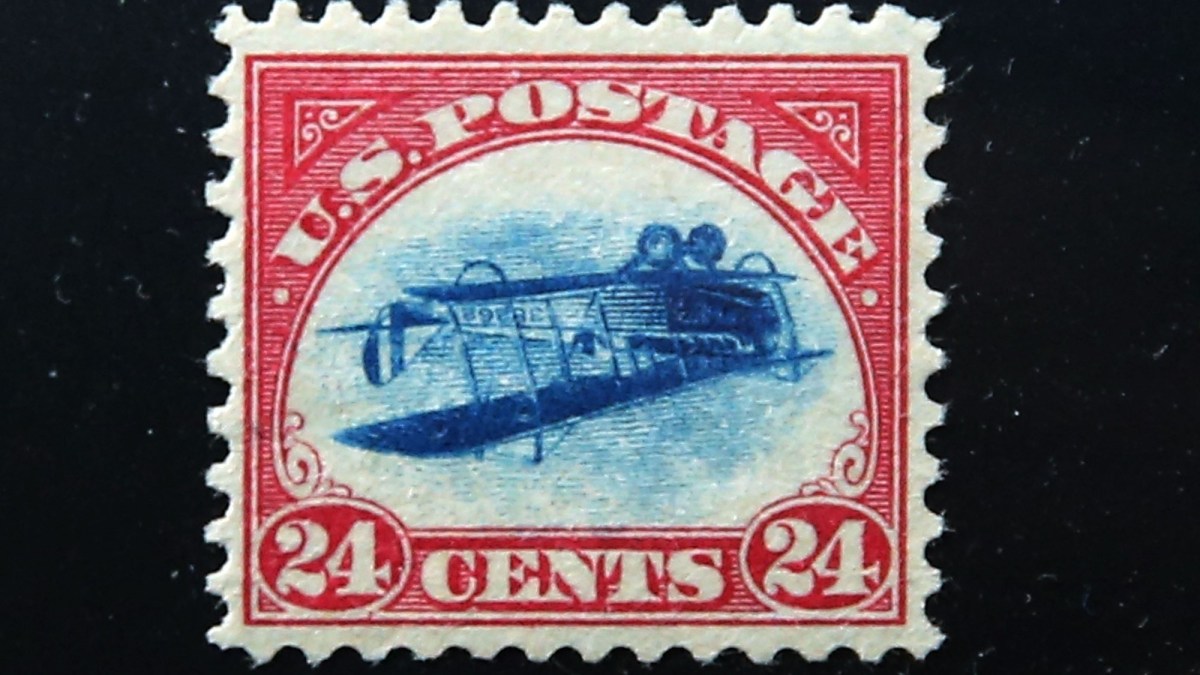 A rare stamp known as an "Inverted Jenny" (Spencer Platt/Getty Images)