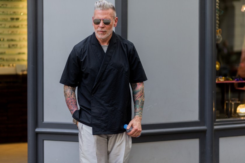 Nick Wooster outside the Balenciaga show. (Christian Vierig/Getty Images)
