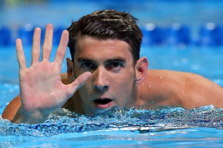 OMAHA, NE - JUNE 29:  Michael Phelps of the United States reacts after winning the final heat for the Men's 200 Meter Butterfly during Day Four of the 2016 U.S. Olympic Team Swimming Trials at CenturyLink Center on June 29, 2016 in Omaha, Nebraska.  (Photo by Tom Pennington/Getty Images)