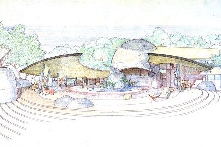 Drawings for the unbuilt Raul Bailleres House in Acapulco, Mexico, made in 1952. (The Museum of Modern Art/Avery Architectural & Fine Arts Library, Columbia University, New York)