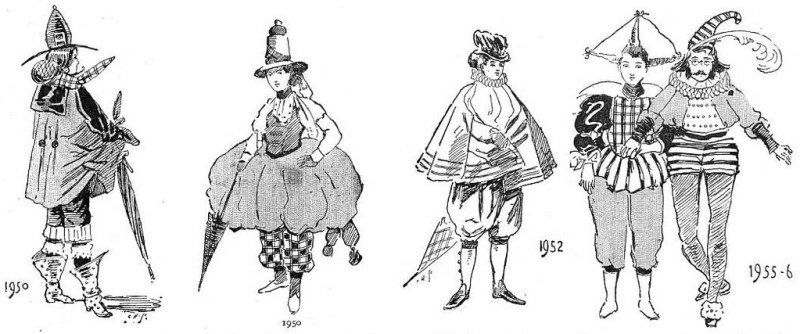 Fashion in 1950's as imagined in 1893 (Strand Magazine via Internet Archive)