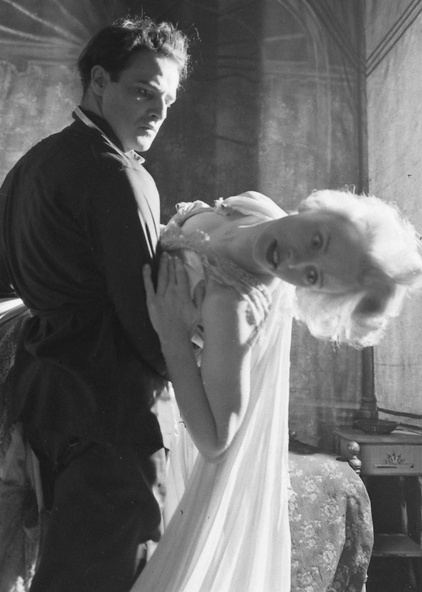 Rape scene between Jessica Tandy acting as "Blanche DuBois"  and Marlon Brando as "Stanley" in "A Streetcar Named Desire". (Eliot Elisofon/The LIFE Picture Collection)