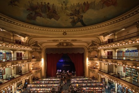 ARGENTINA, Buenos Aires. El Ateneo bookstore interior. (Getty)