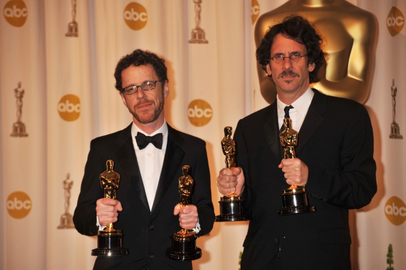US directors Ethan (L) and Joel Coen hold their Oscars�� for Achievement in Directing as well as Adapted Screenplay for 'No Country for Old Men' at the 80th annual Academy Awards�� at the Kodak Theatre in Hollywood. (Photo by Frank Trapper/Corbis via Getty Images)