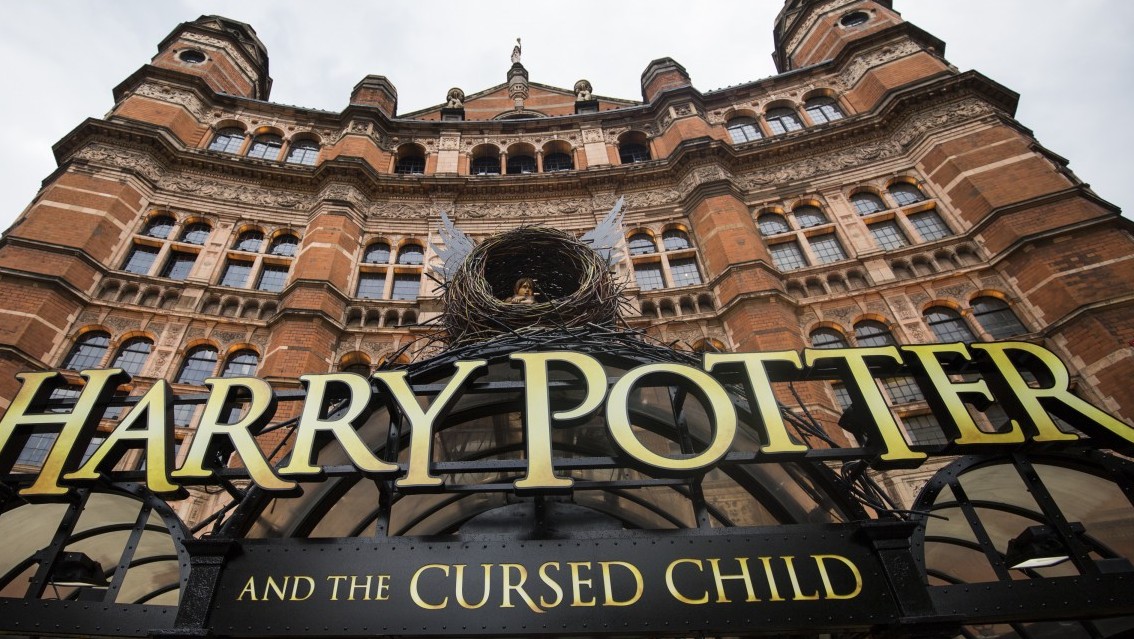 LONDON, ENGLAND - JUNE 08: A general view of The Palace Theatre, following the first preview of the Harry Potter and The Cursed Child play last night, on June 8, 2016 in London, England. The new Harry Potter play follows on from the British author J.K. Rowling's acclaimed series of books about a boy wizard. (Photo by Jack Taylor/Getty Images)