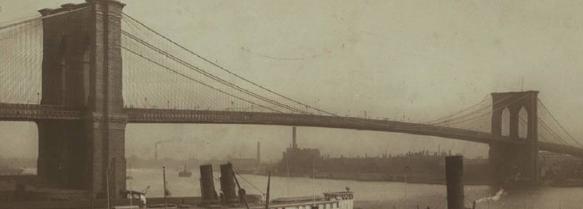 Photo of Brooklyn Bridge from the 1920's (New York Public Library)