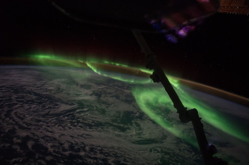 On June 24, 2016, Expedition 48 Commander Jeff Williams of NASA photographed the brilliant lights of an aurora from the International Space Station. Sharing the image on social media, Williams wrote, "We were treated to some spectacular aurora south of Australia today." (NASA)