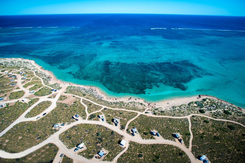 Aerial view of Osprey Campground at Cape Range National Park in Western Australia (Courtesy Western Australia Tourism)