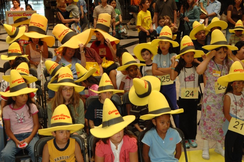 It was a sea of yellow hats at the "Curious George Casting Contests" as scores of children showcased their "inner monkey" in an attempt to win a role in an upcoming animated film. To celebrate the September 26 DVD release of "Curious George," Universal Studios Home Entertainment hosted casting contests and "Curiosity and Creativity Days" in eight cities nationwide. (Photo by Jeff Kravitz/FilmMagic, Inc for Universal Home Video)
