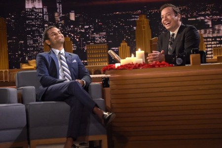 NEW YORK, NY - AUGUST 03:  Actor Aziz Ansari and host Jimmy Fallon appear on "The Tonight Show Starring Jimmy Fallon" at Rockefeller Center on August 3, 2016 in New York City.  (Photo by J. Kempin/Getty Images for NBC)