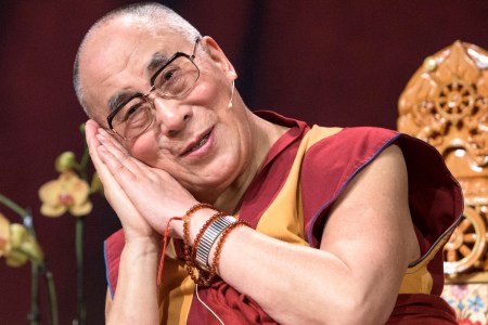 The XIV Dalai Lama attends 80th birthday celebrations at the 'Jahrhunderthalle' on July 13, 2015 in Frankfurt, Germany.  (Photo by Thomas Lohnes/Getty Images)