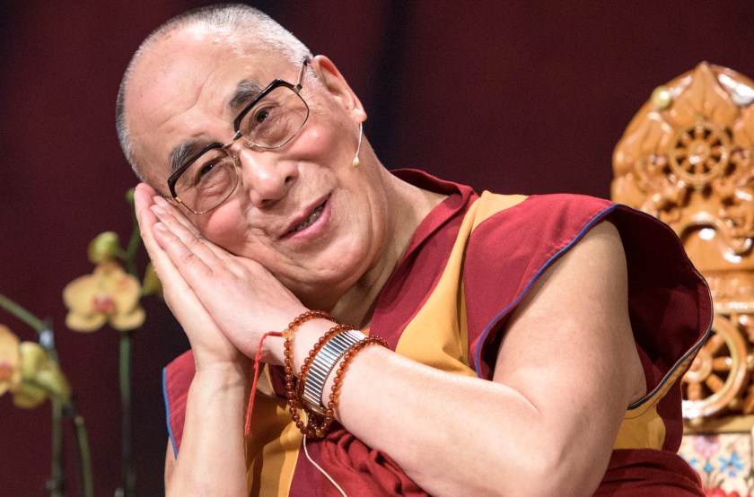 The XIV Dalai Lama attends 80th birthday celebrations at the 'Jahrhunderthalle' on July 13, 2015 in Frankfurt, Germany. (Photo by Thomas Lohnes/Getty Images)