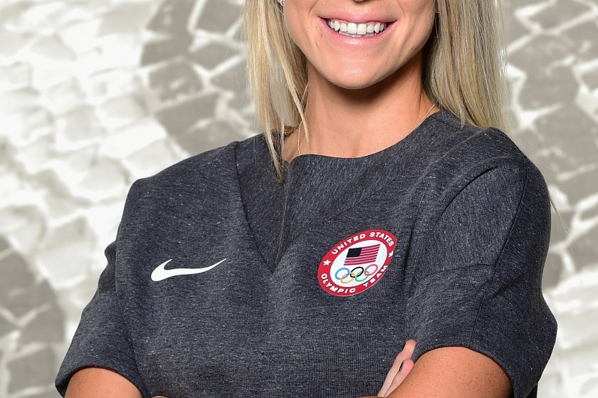 LOS ANGELES, CA - NOVEMBER 17: Soccer player Julie Johnston poses for a portrait at the USOC Rio Olympics Shoot at Quixote Studios on November 17, 2015 in Los Angeles, California. (Photo by Harry How/Getty Images)