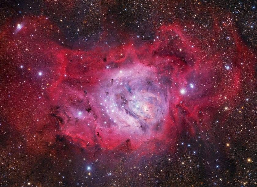 New stars are formed in the undulating clouds of M8, also commonly referred to as the Lagoon Nebula, situated some 5,000 light years from our planet. (Ivan Eder)