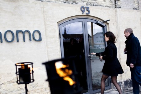 People ente the Noma restaurant  in Copenhagen, on April 27, 2010 the day after Noma was chosen for the world's best restaurant, according to S. Pellegrino Worlds 50 Best Restaurants Award, which was awarded in London last night. AFP PHOTO/ Casper Christoffersen/SCANPIX DANMARK (Photo credit should read Casper Christoffersen/AFP/Getty Images)
