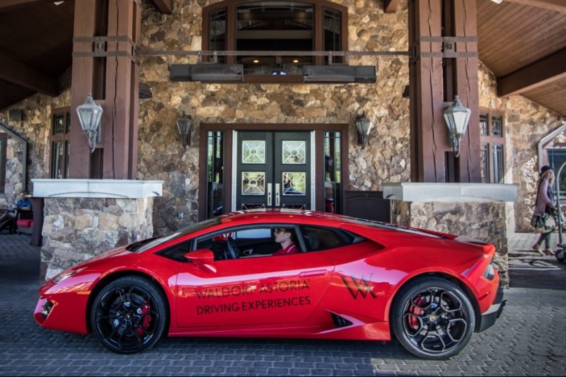 The Waldorf Astoria Driving Experiences will offer guests the opportunity to test drive Lamborghini’s latest models, including the new Lamborghini Huracán LP 580-2 and Huracán LP 610-4 Spyder, at properties including the Waldorf Astoria Park City. (Courtesy of the Waldorf Astoria)
