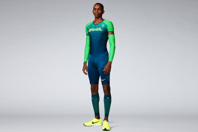 Nike's track and field kit for Team Brazil's appearance at Rio 2016 (Nike)