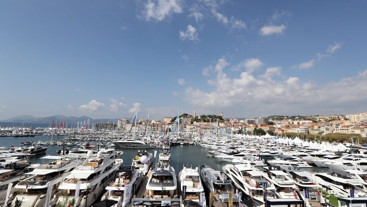 General view of boats exhibited as part of the "Yachting Festival", a yearly yachting event which gathers 500 exhibitors on September 6, 2016 in Cannes, southeastern France.  / AFP / VALERY HACHE        (Photo credit should read VALERY HACHE/AFP/Getty Images)