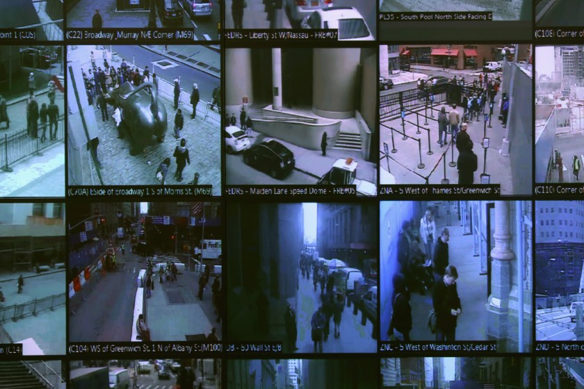 Monitors show imagery from security cameras seen at the Lower Manhattan Security Initiative on April 23, 2013 in New York City. A (John Moore/Getty Images)