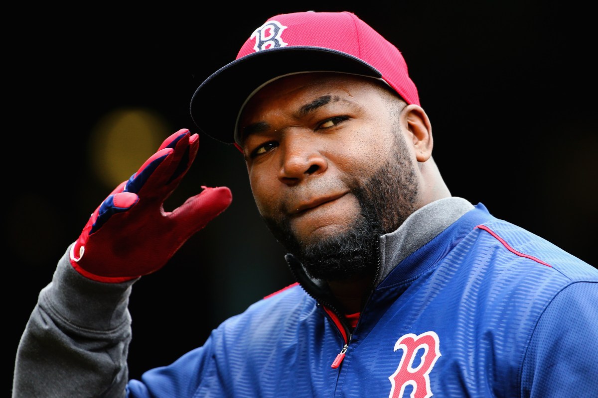 David Ortiz #34 of the Boston Red Sox enters the dugout after batting practice before the Red Sox home opener against the Baltimore Orioles at Fenway Park on April 11, 2016 in Boston, Massachusetts.  (Maddie Meyer/Getty Images)
