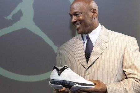 NEW YORK  - JANUARY 8:  Michael Jordan and Jordan Brand reveal the Air Jordan 2009 to the world at press event at The Event Space on January 8, 2009 in New York City.  (Photo by Kelly Kline/WireImage for Bragman Nyman Cafarelli)