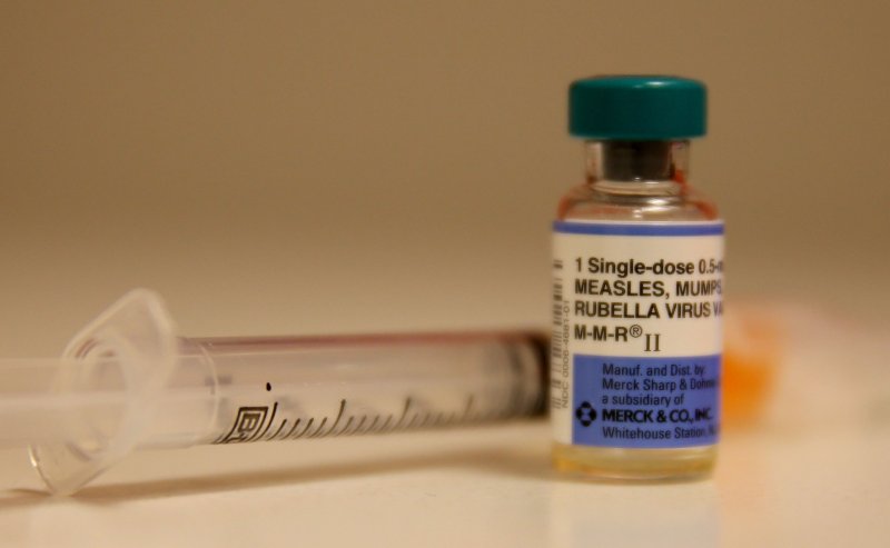 MIAMI, FL - JANUARY 28: In this photo illustration, a bottle containing a measles vaccine is seen at the Miami Children's Hospital on January 28, 2015 in Miami, Florida. A recent outbreak of measles has some doctors encouraging vaccination as the best way to prevent measles and its spread. (Photo illustration by Joe Raedle/Getty Images)