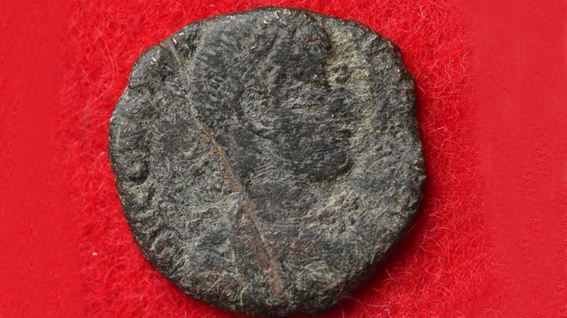 Coin from the Roman Empire found in Okinawa Japan. (Uruma Board of Education)