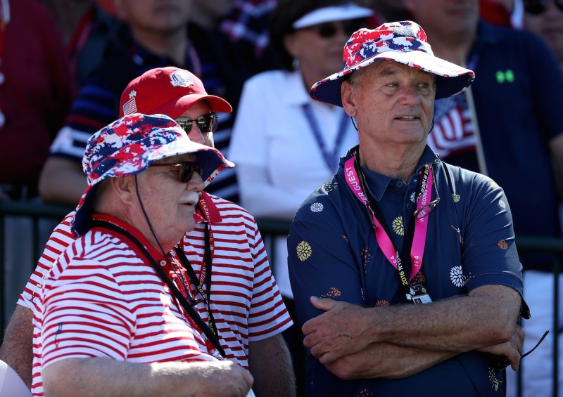 CHASKA, MN - OCTOBER 02: Actors Brian Doyle Murray and Bill Murray attend singles matches of the 2016 Ryder Cup at Hazeltine National Golf Club on October 2, 2016 in Chaska, Minnesota. (Photo by David Cannon/Getty Images)
