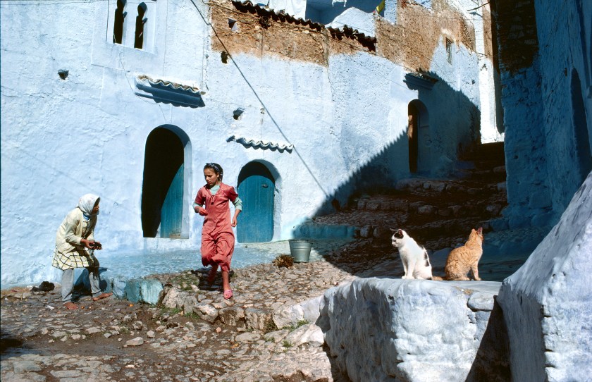 The walls of the old city in Chechaouen, Morocco. in 1972. (Bruno Barbey/Magnum Photos)