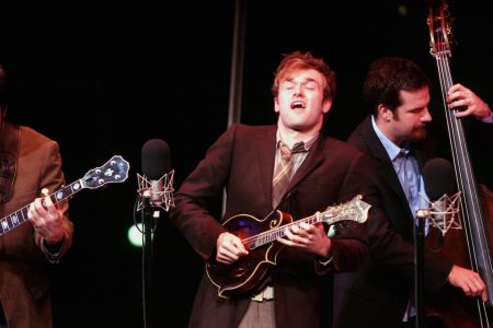 Punch Brothers performing at the Allen Room as part of Lincoln Center's "American Songbook" on Wednesday night, February 20, 2008.This image;From left, Noam Pickelny, Chris Thile and Greg Garrison. (Photo by Hiroyuki Ito/Getty Images)