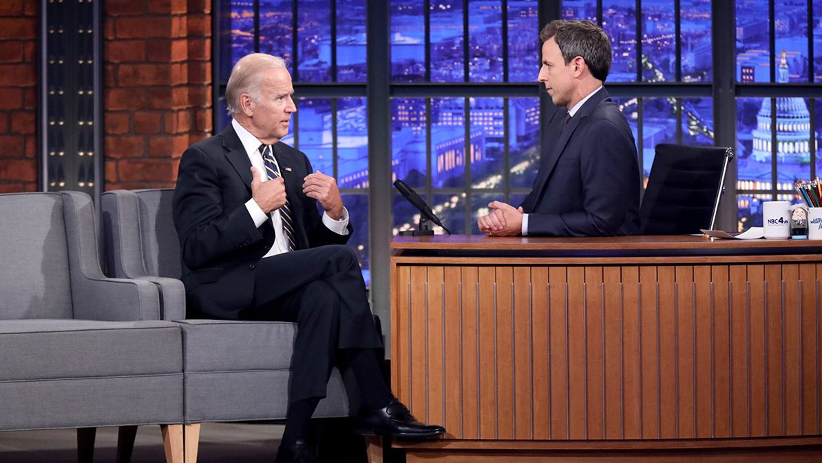 Joe Biden on Seth Meyers