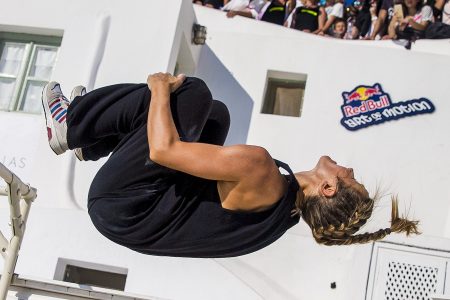 Lynn Yung of Luxembourg competes during Red Bull Art of Motion 2016 on Santorini island, Greece on October 1, 2016. (Predrag Vuckovic/Red Bull Content Pool)