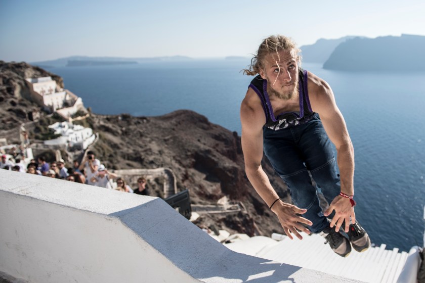 Bart Van Der Linden of Netherland performs during the finals at the Red Bull Art of Motion on Santorini Island, Greece on October 1, 2016. (Predrag Vuckovic/Red Bull Content Pool)