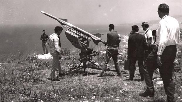 Preparing to launch a rocket, c. 1960s (Manoug Manougian)
