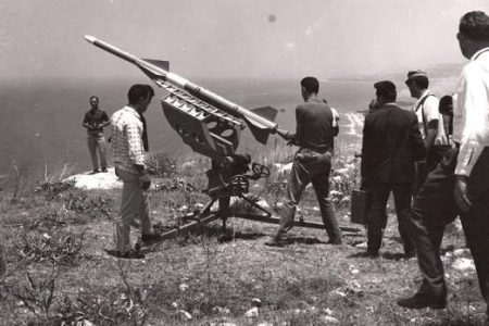 Preparing to launch a rocket, c. 1960s (Manoug Manougian)