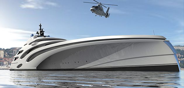 120m trimaran concept (Yacht Harbour)
