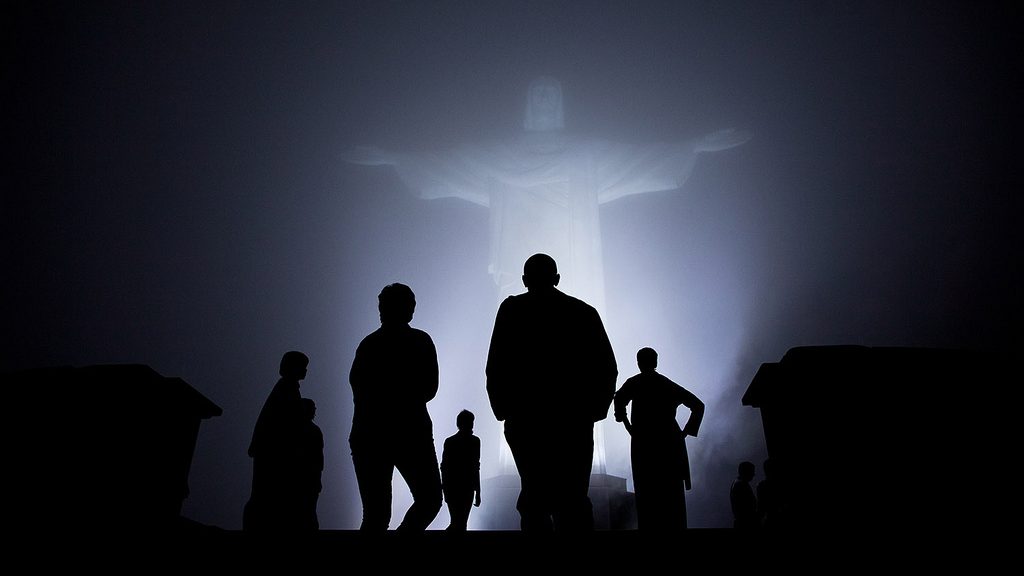 President Barack Obama, First Lady Michelle Obama, and daughters Sasha and Malia, tour the Christ the Redeemer statue in Rio de Janeiro, Brazil, March 20, 2011. (Official White House Photo by Pete Souza)