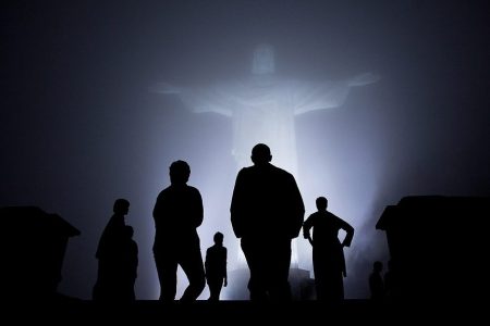 President Barack Obama, First Lady Michelle Obama, and daughters Sasha and Malia, tour the Christ the Redeemer statue in Rio de Janeiro, Brazil, March 20, 2011. (Official White House Photo by Pete Souza)