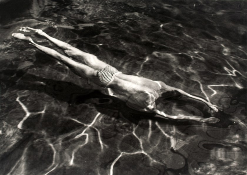 "Underwater Swimmer" by André Kertész, 1917 (The Sir Elton John Photography Collection/ Estate of André Kertész/Higher Pictures)