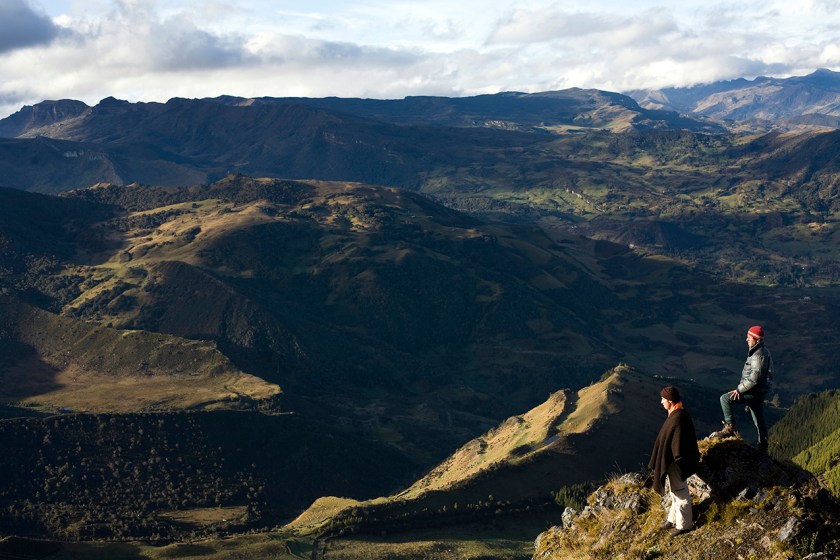 Two hikers look upon the lands they have traversed in El Cocuy, Colombia (Getty Images)