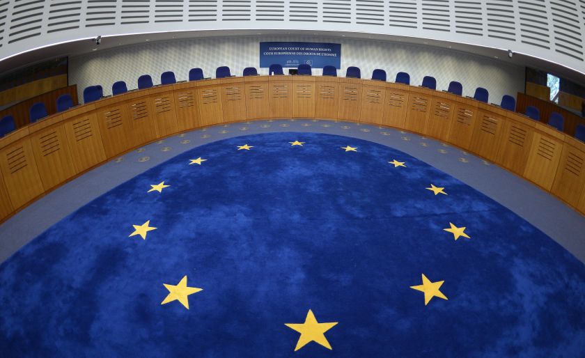 Audience room of the European Court for Human Rights, in Strasbourg, eastern France. (Patrick Hertzog/AFP/Getty Images)