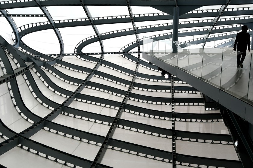  A picture shows a part of the structure of the new Rome's Convention center named "The cloud" ("La Nuvola" in Italian) designed by Italian architect Massimiliano Fuksas on October 19, 2016 in the Eur business district in Rome. The congress center was inaugurated on October 29, 2016. (Alberto Pizzoli/AFP/Getty Images)