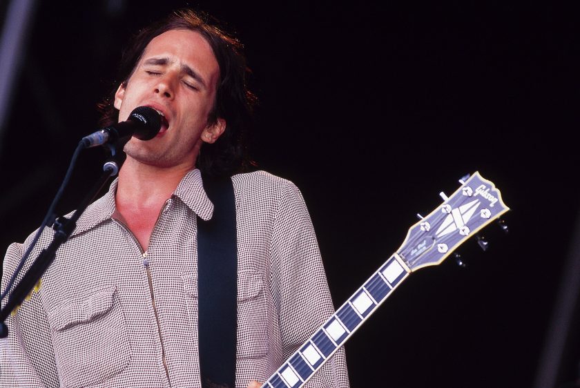 Photo of Jeff Buckley performing in the United Kingdom in 1995. (Photo by Mick Hutson/Redferns)