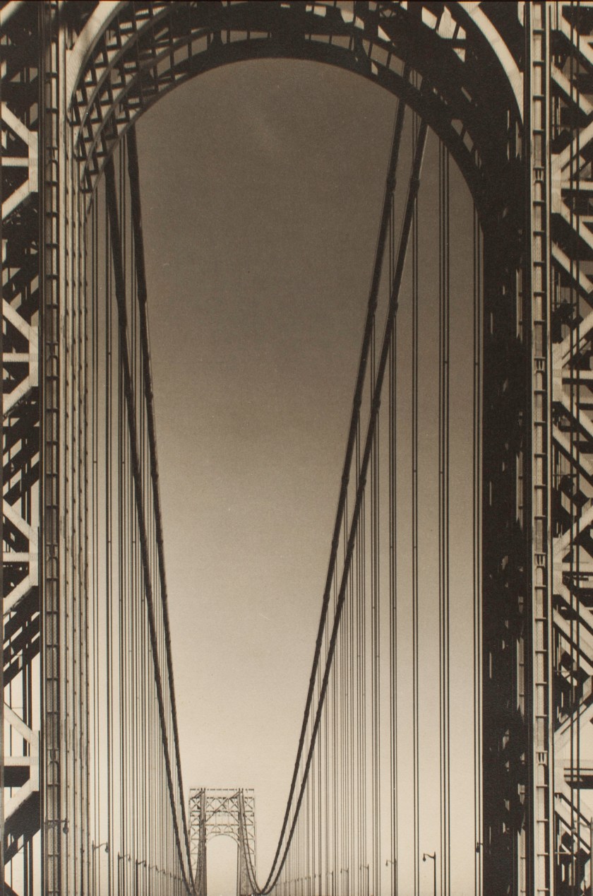 "George Washington Bridge" by Margaret Bourke-White, 1933 (The Sir Elton John Photography Collection Photo/ Estate of Margaret Bourke-White/Licensed by VAGA, New York, NY)